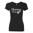 thumbnail image 2 of Wild Bobby, Mommy to Be Pregnancy Reveal Gift Parents to Be, Pop Culture, Women Slim Fit Junior Tee, Black, Small, 2 of 3