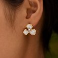 thumbnail image 6 of SKQIT Flower Earrings for Women 18k Gold Plated Summer Spring Boho Petal Statement Stud Earrings Jewelry Gifts, 6 of 7