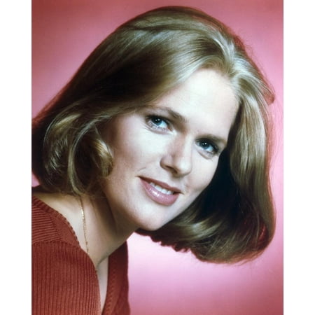 Sharon Gless Close Up Portrait With Red Background Print Wall Art