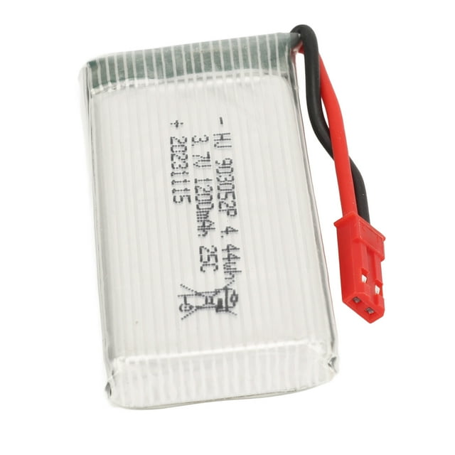 Lithium 3.7V 1200mAh Drone LiPo Battery 25C 903052P Quadcopter Lithium Battery Parts with JST Red Plug for X5SW Replacement