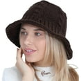 thumbnail image 5 of CoCopeaunt Women Slouchy Chunky Beanie Pompom Skull Bucket Hat Knit Warm Soft Trendy Fisherman Hat, 5 of 6