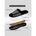 thumbnail image 4 of DL Adjustable Mens Slippers Memory Foam Open Toe House Slippers, 4 of 7