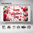 thumbnail image 6 of LUUFILx Valentines Day Backdrop Rose Heart Background Banner Romantic Decorations Party Supplies Photography Props Celebration Decor, 6 of 8