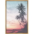 thumbnail image 3 of PixonSign Framed Canvas Print Wall Art Palm Trees on Beach Shore Places Cityscape Photography Modern Art Contemporary Scenic Multicolor Ultra for Living Room, Bedroom, Office - 24"x36" Natural, 3 of 5