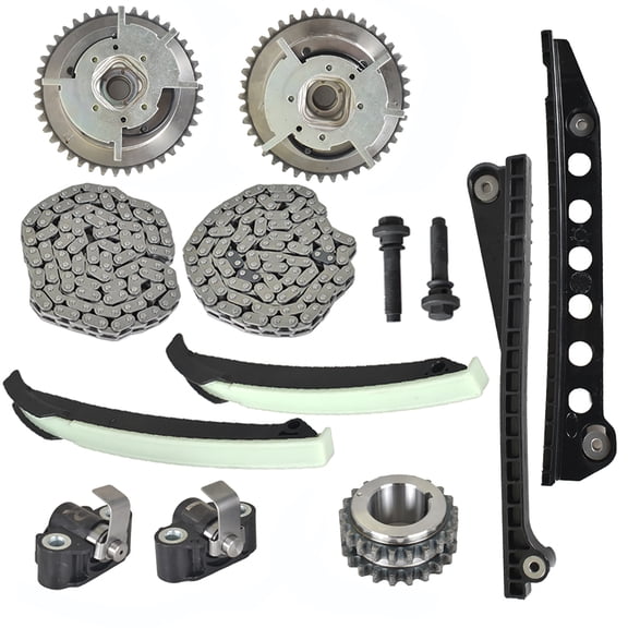 LABLT Timing Chain Kit with Cam Gear Crank Sprocket Tensioner Guide Rail Balancer Bolt for F-150 F350 Super Duty XL3Z-6306-AA F85Z-6K255-AA 4L3Z-6M256-AA