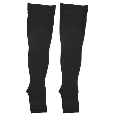 

Open Toe Socks Polyurethane Soft Elastic Comfortable Pressure Socks Retractable Breathable For Legs Breathe Leg Pressure Venous Pain Relief 2 Open Toe Stockings（Black）