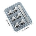 thumbnail image 4 of PRETXORVE Glaçons en Acier Inoxydable en Forme de Cœur Grains de Glace en Forme de Cœur Pierres de Vin de Glace Congélation Réfrigération Métal, 4 of 9