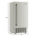 thumbnail image 3 of 15 in. Built-in Residential Pearl Ice Nugget Maker, 66lb /day with Drain Pump in Stainless-Steel (KM-BIM66-NSS), 3 of 13