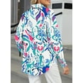 thumbnail image 2 of Cuteduck Women's autumn abstract print long-sleeved casual shirt S-2XL, 2 of 7