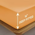 thumbnail image 3 of IR Imperial Rooms Fitted Sheet Deep Pocket Extra Soft Brushed Microfiber 1800 Series Ochre Full, 3 of 6