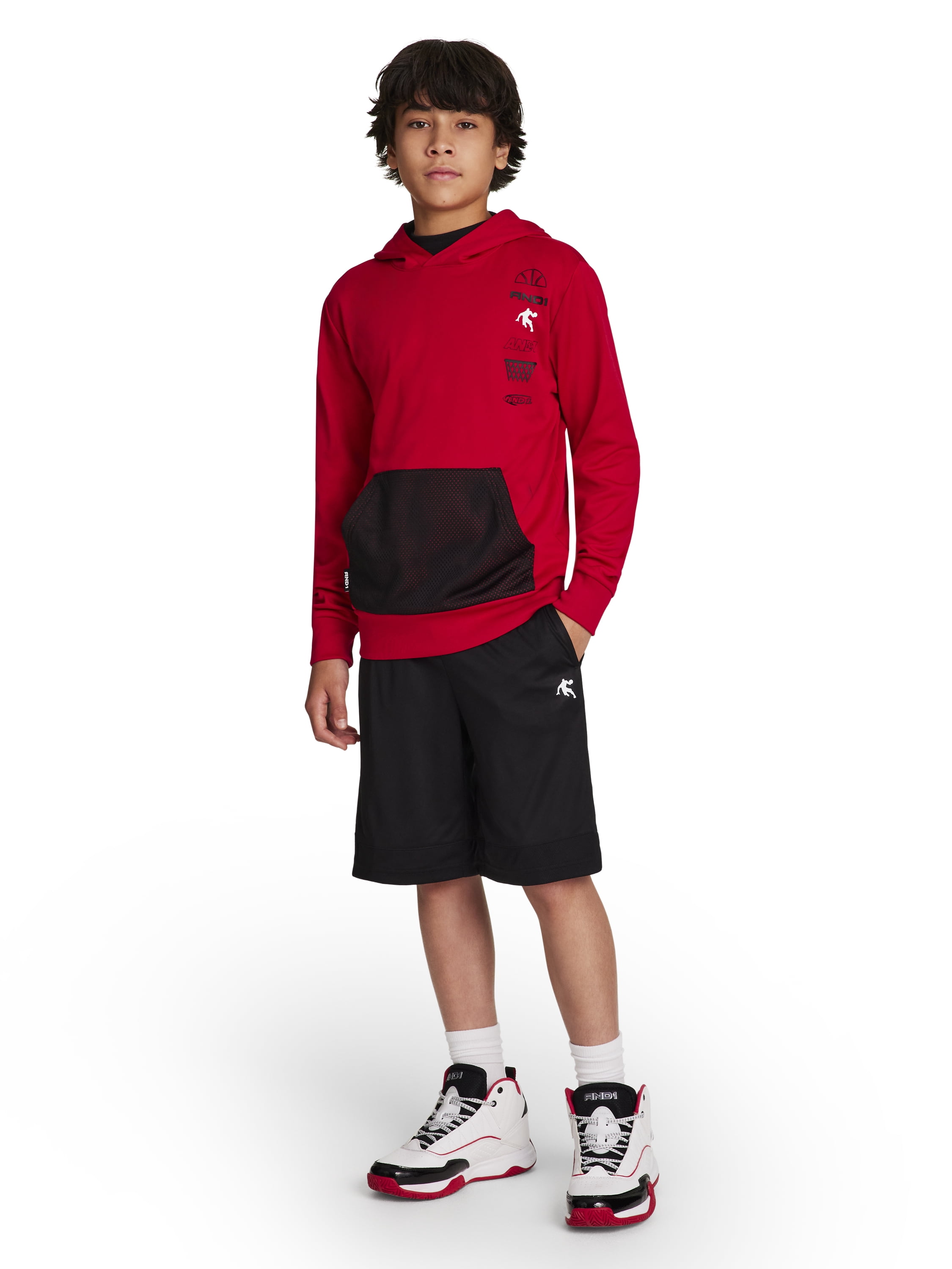 AND1 Boy's Athletic 2-Pack Basketball Short, Sizes 4-18