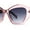 Pink Tortoise - Smoke, variant on Womens Mod Geometric Angular Cat Eye Plastic Sunglasses Shiny Black - Smoke