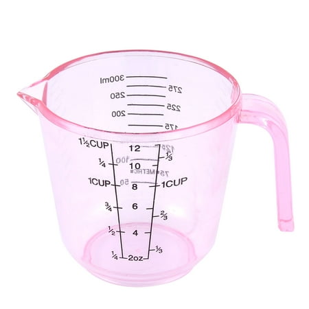 Kitchen Flour Sugar Milk Measurement Beaker Measuring Cup Mug Clear Pink (Best Beaker For Milk)
