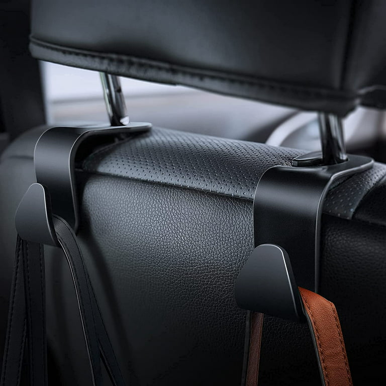 Car Seat Headrest Hooks for Car Back Seat Organizer Hanger Storage Hook Car Purse Hook for Universal Vehicle Car Handbag Clothes Coats Grocery Bags 4