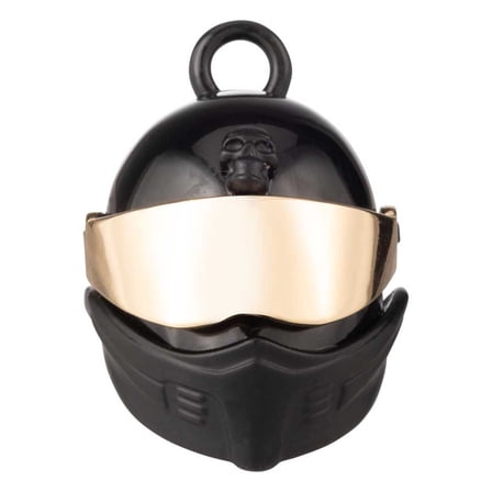 Harley-Davidson Black Plated Skull Crowned Helmet Ride Bell, Black, Harley Davidson