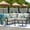 Olefin-beige, variant on NATURAL EXPRESSIONS 6 Pieces Patio Furniture Sets, Metal Outdoor Sectional Furniture L Shape Patio Conversation Sets,Highback Frame,Metal Table,Large Waterproof Cover, 6.5" Olefin Cushions