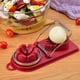 thumbnail image 4 of Cortador de cocina de alambre para huevos con alambre de acero inoxidable para huevos duros, cortador de huevos 2 en 1 de acero inoxidable para fresas, kiwis, salchichas (rojo), 4 of 5