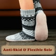 thumbnail image 4 of Womens Fuzzy Socks Non Slip Grips, Cozy Slipper Socks for Women, House Sock Shoes, Warm Gifts, Adult Size 9-10, 4 of 5