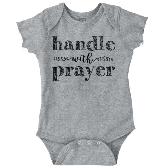 Handle Prayer Religious Christian Romper Boys or Girls Infant Baby Brisco Brands NB