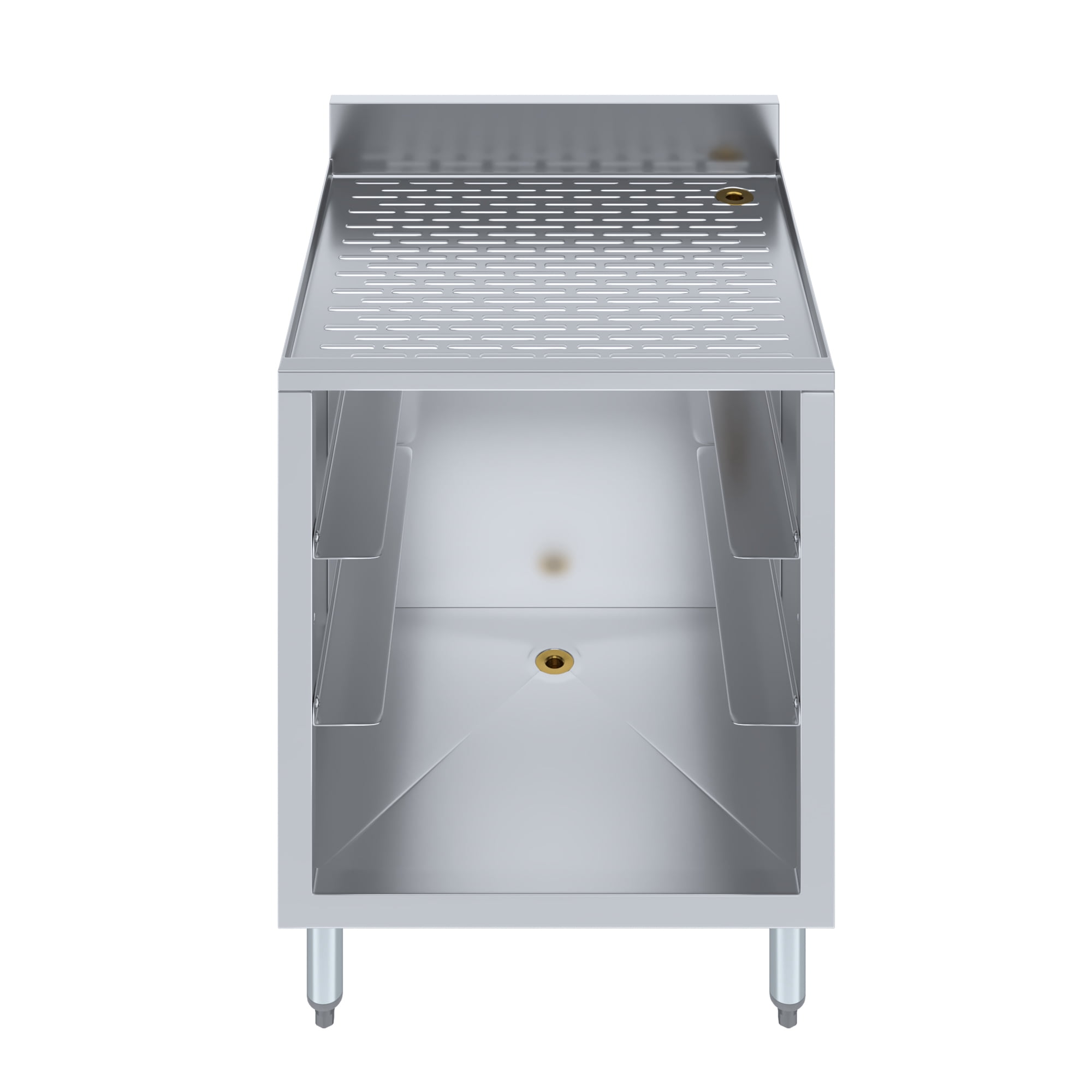 AmGood 22-1/2 in. x 24 in. x 30 in. Stainless Steel Glass Rack Storage Cabinet With Rack Slides