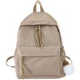 thumbnail image 1 of LinYooLi Fashion Canvas Nylon Backpack Satchel for Women Men, Large Shoulder Bag Removable Pendant, 1 of 5