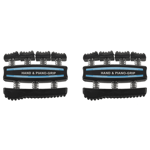 2X Finger Strengthener Hand Piano Grip Exerciser Finger Power Trainer Gripper Hand Workout Therapy Rehabilitatio,2 x Finger Strengthener,Black