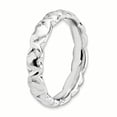 thumbnail image 3 of Bague en Argent Sterling Stackable Expressions Rhodium Hearts Taille 5, 3 of 3