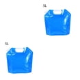thumbnail image 3 of Greeniant Bolsa de agua plegable de 5/10L, jarra deportiva portátil, contenedor de botella de almacenamiento, bolsa de agua con diseño de asa integrada 5L 2piezas Greeniant CBP072378, 3 of 6