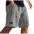 thumbnail image 2 of DPTALR Men's Casual Fashion Loose Drawstring Elastic Waist Pocket Shorts,Gray,S, 2 of 6