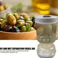 thumbnail image 4 of FURNIX Ergonomic Flip-Top Jar,Mess-Free Serving,Durable Food-Safe,Gift For Home Cooks,Olive Serving Jar,Pickle Dispenser,Kitchen Hosting Essential,Brine Storage Container For Mess-Free Serving, 4 of 7