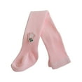 thumbnail image 2 of Sunvit-Panties Girls Pink Cotton Tights - Full Length Ribbed Legwear with Floral Appliqué, Soft Stretchy for Kidss & Young Kids (1-8 Years),Size 1 T, 2 of 6