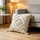 thumbnail image 4 of BohemianStyle Tufted Throw Pillow Cover 5 Colors Available Geometric DiamondPattern Cushion Cover With Tassels Ideal For Sofas Beds And Home Decor, 4 of 6