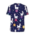 thumbnail image 3 of Rocae Lama in Space for Breathable Men's Baseball T-Shirt Fashionable Casual Baseball Jersey, Moisture-wicking Sportswear 4X-Large, 3 of 9