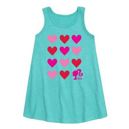 

Barbie - Heart Grid - Toddler and Youth Girls A-line Dress