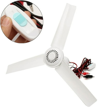 Dc12v 6w White 3 Leaves Brushless Motor Mini Ceiling Fan Speed