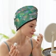 thumbnail image 6 of Coral Velvet Dry Hair Cap Dragonfly And Butterfly Flower Pattern Quick Moisture Absorbing Dry Hair Towel With Button Anti Frizz For Girls Women Kids Long Curly Thick Hair, 6 of 6