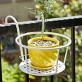 thumbnail image 3 of Boreal Craft Utility Rack for Kitchen Metal Art Hanging Flower Pot Holder Hanger Fence Garden Rack Over Rail Pot Holder The Hanging Metal Holder Art Fence Planters Pot Flower Patio & Garden, 3 of 5
