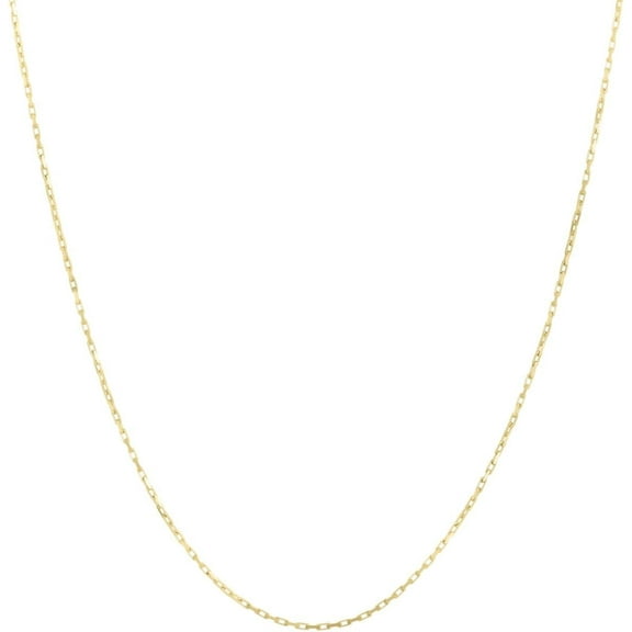 Floreo 10k Yellow Gold 1.3mm French Cable Chain Necklace, 18 Inch