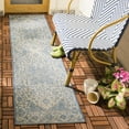 thumbnail image 2 of SAFAVIEH Beach House Kestrel Medallion Indoor/Outdoor Runner Rug, Cream/Blue, 2'2" x 6', 2 of 6