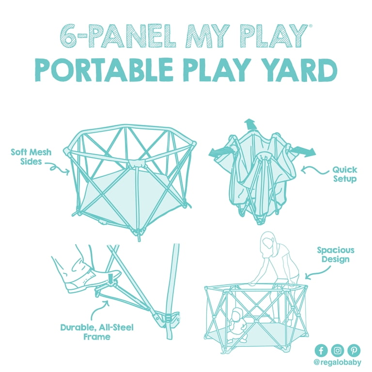 Regalo My Play Aqua Portable Play Yard - Indoor & Outdoor, Unisex