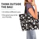 thumbnail image 2 of Balery Skeleton Bolsa Tote Estilo Estético con Cremalleras, Bolsa de Hombro, Bolsa de Compras Grande y Plegable, 2 of 8