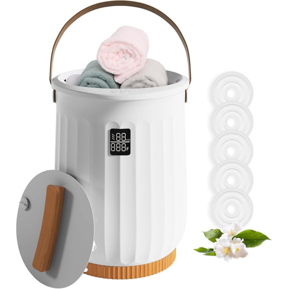 Towel Warmers for Bathroom, Upgraded 20L Portable Towel Warmer Bucket with 15/30/45/60Mins Timer, LED Display, Auto Shut Off, Heated Towel Warmer for Oversized 40"x70" Towels, Bathrobes, Blankets