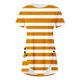 thumbnail image 4 of Blusas de Manga Corta para las Mujeres Botón Impreso Cuello Redondo Top Casual, Blusas para las Mujeres Casual, 4 of 5