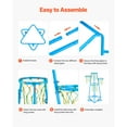 thumbnail image 4 of KFFKFF Panier de Basketball pour Enfants, Panier de Basketball pour Enfant à 4 Anneaux, Support de Basketball Portable avec Hauteurs Réglables et 3 Ballons, Ensemble de Jouets de Basketball Intérieur et Extérieur, 4 of 9