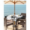 thumbnail image 3 of Outdoor Tablecloth with Umbrella Hole for Patio/Picnic/Party/Camping, Black White Football Waterproof Table Cloth Square Cover Washable, Grassland Modern Sporty Aesthetic (54"x 54"), 3 of 9