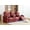 Red, variant on Home Theater Seating Seats, Movie Theater Chairs, Modern Recliner with Cup Holder 7 Colors Ambient Lighting ( Black)