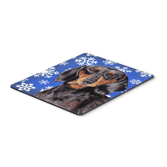 Carolines Treasures SC9363MP "Dachshund Winter Snowflakes Holiday Mouse Pad Hot Pad or Trivet" Large multicolor