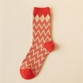 thumbnail image 1 of Bas Rouges pour Femmes Automne et Hiver Nouvelle Mode Décontractée Chaussettes de Noël Épaissies à Long Barillet, 1 of 3