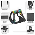 thumbnail image 4 of No Pull Dog Harness For Large Dogs Easy Walk Dog Vest Adjustable Collars Harnesses & Leashes Set Breathable Oxford Outdoor Walking Safety Reflective Strip Tie Dye, 4 of 9