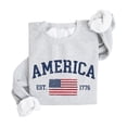 thumbnail image 6 of America Est 1776 Sweatshirt for Men Women & Kids Patriotic USA Flag 4th of July Pullover Gray Sweatshirt Youth Small, 6 of 8